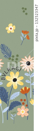 Abstract patterns and beautiful watercolor floral illustrations Abstract patterns and beautiful watercolor floral illustrations 132523347