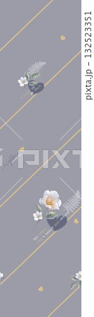 Abstract patterns and beautiful watercolor floral illustrations 132523351