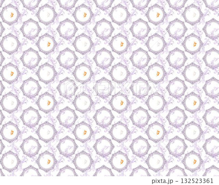 Abstract patterns and beautiful watercolor floral illustrations 132523361