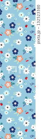 Abstract patterns and beautiful watercolor floral illustrations 132523380