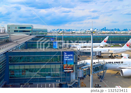 羽田空港ターミナル3屋上デッキからの眺め 羽田空港ターミナル3屋上デッキからの眺め 132523411