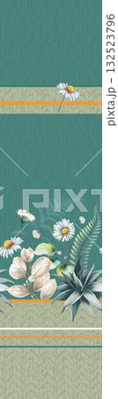 Abstract patterns and beautiful watercolor floral illustrations Abstract patterns and beautiful watercolor floral illustrations 132523796