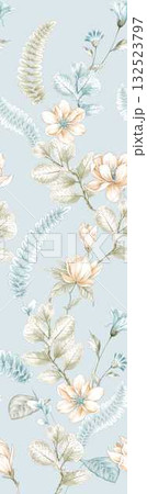 Abstract patterns and beautiful watercolor floral illustrations Abstract patterns and beautiful watercolor floral illustrations 132523797