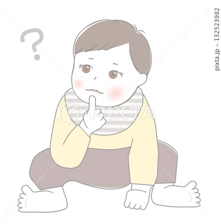 考えている赤ちゃん 132523982