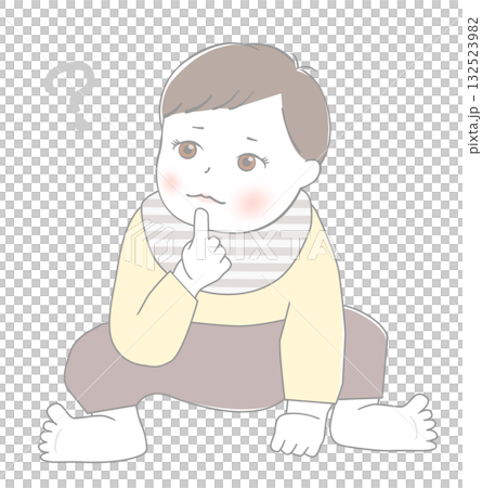 考えている赤ちゃん 132523982