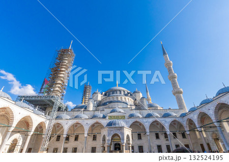 イスタンブールのモスク ブルーモスクの絶景 イスタンブールのモスク ブルーモスクの絶景 132524195