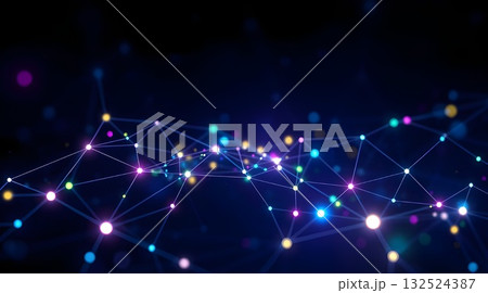 Abstract blue background with glowing stars and magical light. 132524387