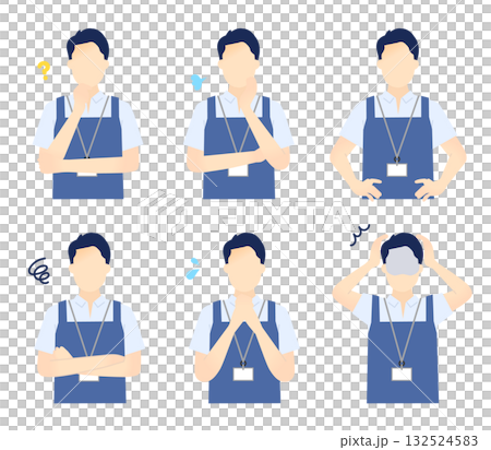 焦慮不安的照顧者圖示集插圖 132524583