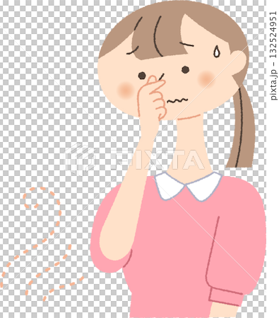 擔心異味的女性 132524951