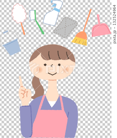 一位女士講解清潔事宜 132524964