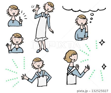 嬉しい情報を伝える主婦 132525027