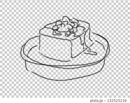 鉛筆畫風格的容器中的菜餚插圖 132525216