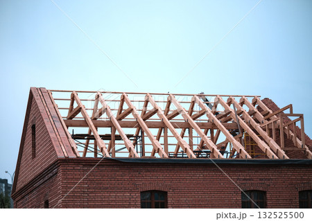 Restoration of an old brick building Restoration of an old brick building 132525500