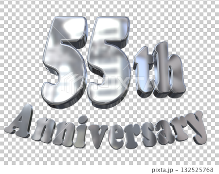 3DCG文字「55th Anniversary/55周年マークキラキラ」 3DCG文字「55th Anniversary/55周年マークキラキラ」 132525768