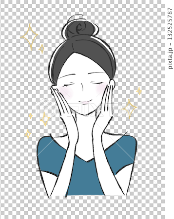 護膚：一位女士正在塗抹潤膚露 132525787