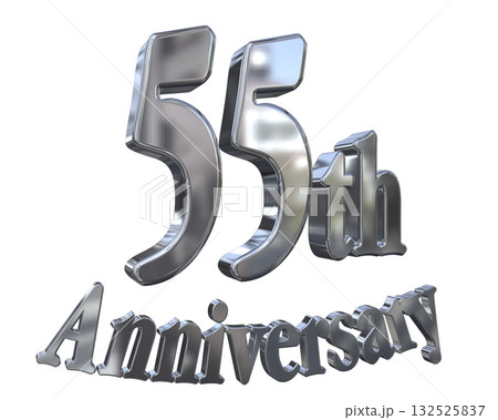 3DCG文字「55th Anniversary/55周年マークキラキラ」 3DCG文字「55th Anniversary/55周年マークキラキラ」 132525837