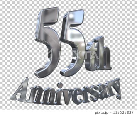 3DCG文字「55th Anniversary/55周年マークキラキラ」 3DCG文字「55th Anniversary/55周年マークキラキラ」 132525837