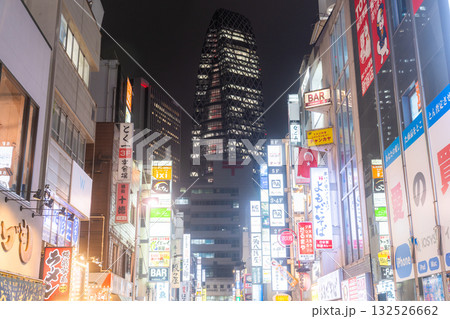 《東京都》新宿西口・ネオン輝く歓楽街 《東京都》新宿西口・ネオン輝く歓楽街 132526662