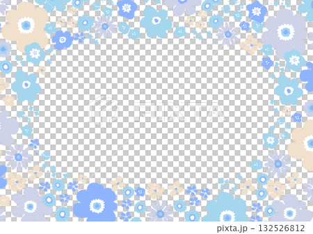 A refreshing and elegant blue floral frame (for spring, beauty, and web design) A refreshing and elegant blue floral frame (for spring, beauty, and web design) 132526812