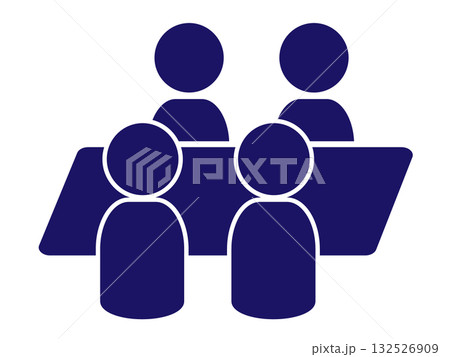 ミーティング（会議）のシルエット 132526909