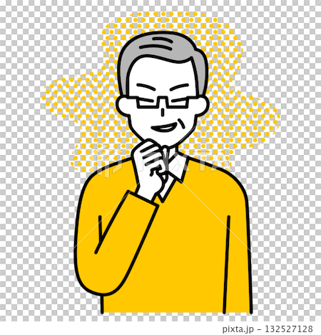 Scheming elderly man 132527128