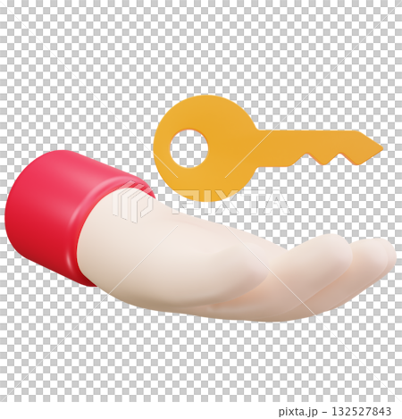 Hand Holding Key 132527843
