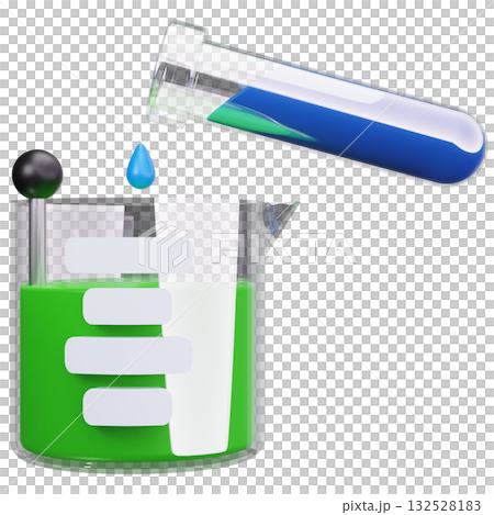 Beaker Mixing Solution 132528183
