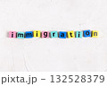immigration（移民）の英字 132528379