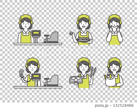 スーパーの店員 132528466