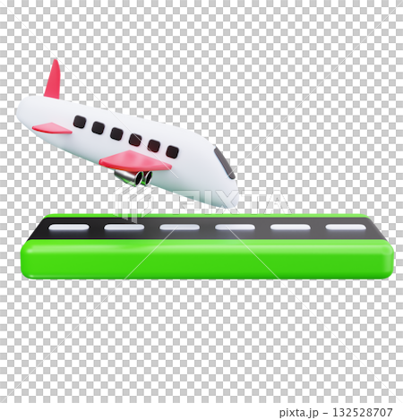 Plane Landing Moment 132528707