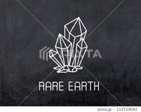 Rare Earth Hand Drawing on Chalkkboard. Rare Earth Hand Drawing on Chalkkboard. 132529092
