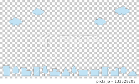 Simple cityscape illustration background material vector 132529205