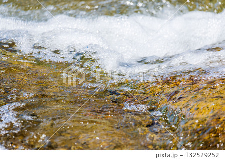 夏の川　川の流れ水面の表情67 132529252