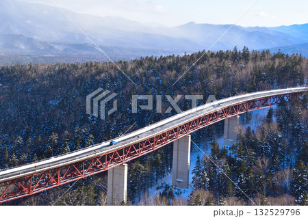 冬 三国峠 松見大橋 冬 三国峠 松見大橋 132529796