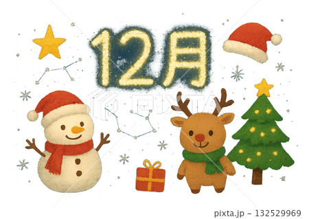 かわいいクリスマスのイラスト素材 132529969