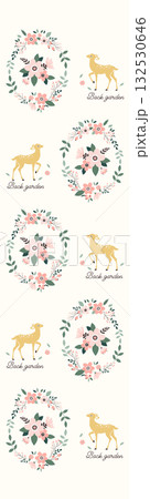 Abstract patterns and beautiful watercolor floral illustrations Abstract patterns and beautiful watercolor floral illustrations 132530646