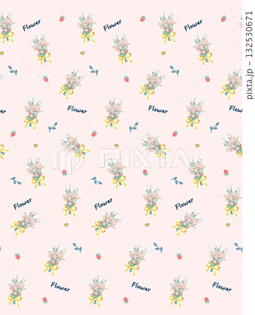 Abstract patterns and beautiful watercolor floral illustrations 132530671