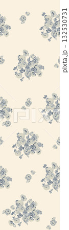 Abstract patterns and beautiful watercolor floral illustrations 132530731
