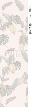 Abstract patterns and beautiful watercolor floral illustrations 132530768
