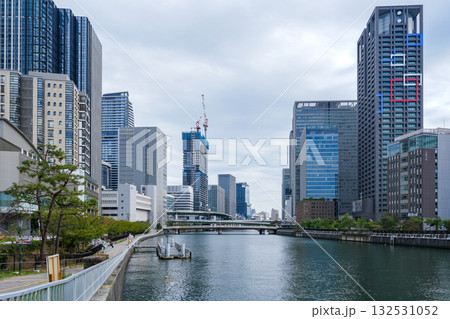 変わりゆく大阪・中之島と周辺の高層ビル群(市街地)2025年10月撮影 変わりゆく大阪・中之島と周辺の高層ビル群(市街地)2025年10月撮影 132531052
