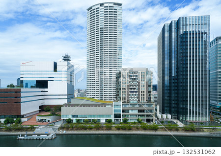 変わりゆく大阪・中之島と周辺の高層ビル群（市街地）2025年10月撮影 132531062