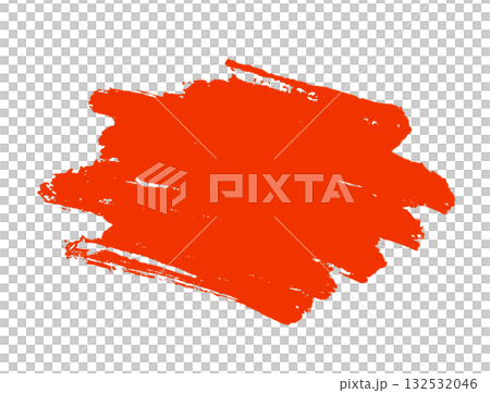 朱色のかすれのある筆あと 朱色のかすれのある筆あと 132532046