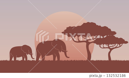 savanna sunset view savanna sunset view 132532186