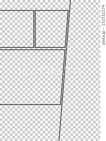 Diagonal cut manga frame 132532274