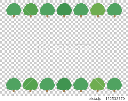 みどりの木のシンプルなフレーム 132532370