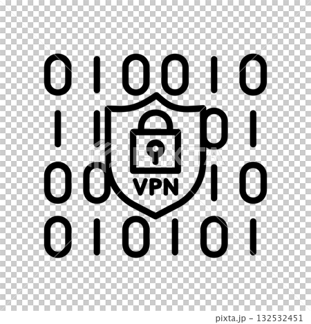 VPN encryption icon. 132532451