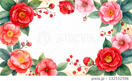 シックな薔薇のフレーム シックな薔薇のフレーム 132532506