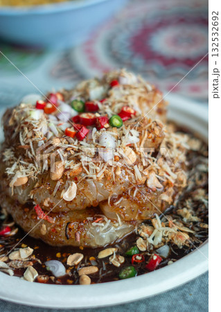 Thai Pomelo Salad with Spicy Sweet Sauce Thai Pomelo Salad with Spicy Sweet Sauce 132532692