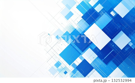 Colorful abstract geometric background decorated with cube mosaics and pixel patterns 132532994