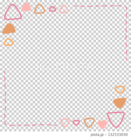 一個被手繪三角形和虛線環繞的流行畫框 一個被手繪三角形和虛線環繞的流行畫框 132533030